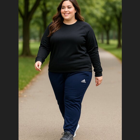 Adidas Training Pants Women’s 2XL Navy Blue Stadium Tapered Aeroready HB6798 NWT - Picture 1 of 16